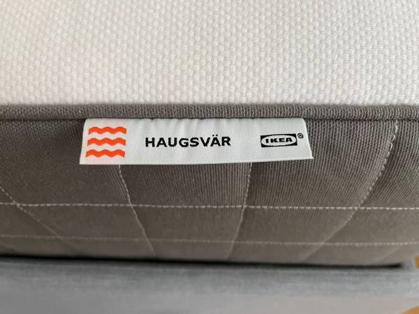 IKEA Haugsva thick queen mattress $145; box spring 85; bed frame 65; delivery 1