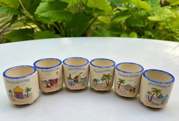 Coastal Shot Glasses-Egg Holders-Candle Holders 1