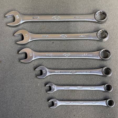 (6 pc set) S-K WAYNE METRIC COMBINATION WRENCH SET -USA- 1