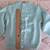 Vintage Handmade Knit Baby Sweater, Aqua button-down Cardigan 1 thumbnail