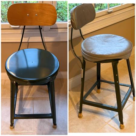 Vintage HALLOWELL 200 Industrial drafting task chair 1