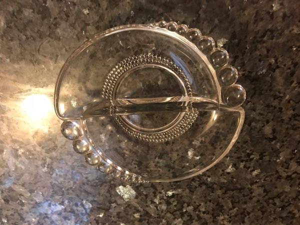 Duncan Miller Teardrop Glass Divided Dish 1