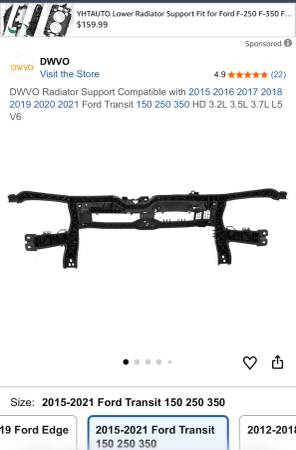 Radiator Support 2015-2021 Ford Transit 1