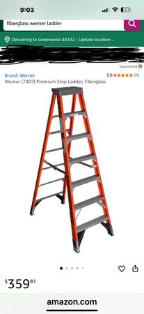 Like new 6’ folding Werner ladder 1