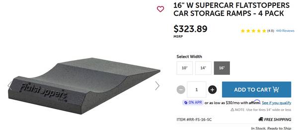 16" Flatstopper car storage ramps 1