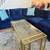 Blue L shaped sectional sofa 9 thumbnail