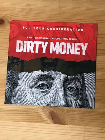 'Dirty Money' Netflix Documentary (DVD) Pack 1