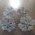 Beaded Silver/White snowflake Napkin Rings St. Nicholas Square FOUR 9 thumbnail