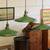Vintage Industrial 14" Porcelain Enamel Pendant Lights Green 1940s 6 thumbnail