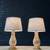 Pair of Vintage Hollywood Regency Ceramic Table Lamps w/ Rococo Fashio 1 thumbnail