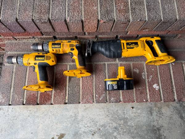 Dewalt Cordless Tools: 2 Drills, Reciprocating Saw 1