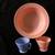 Vintage Moderntone Painted Glass Sugar, Creamer & Bowl Set 1 thumbnail