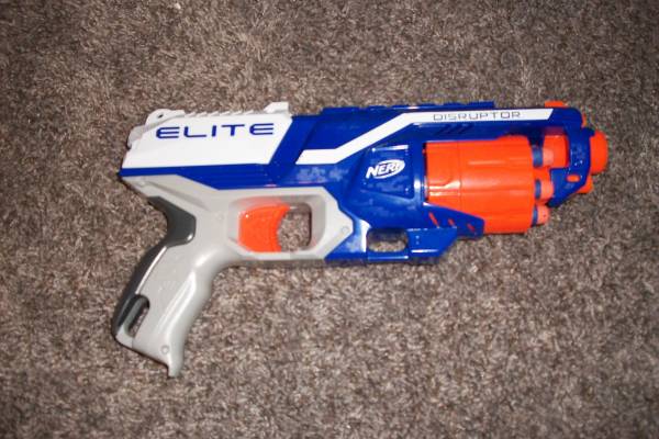 Nerf Zombie Strike Doublestrike Pistol Revolver Gun & Nerf Elite Gun 1