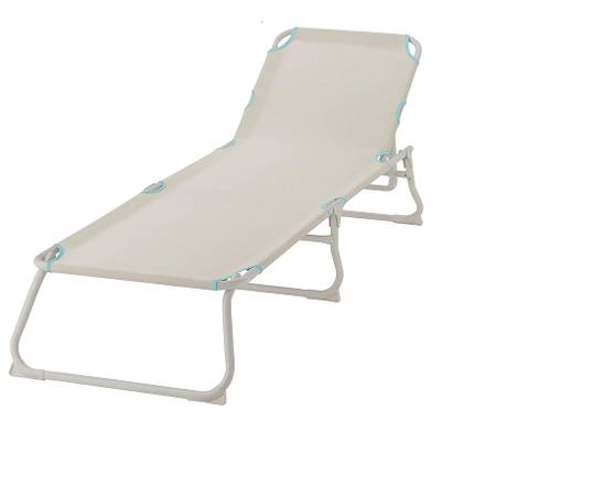 Chaise Folding Lounge Light Beige 1