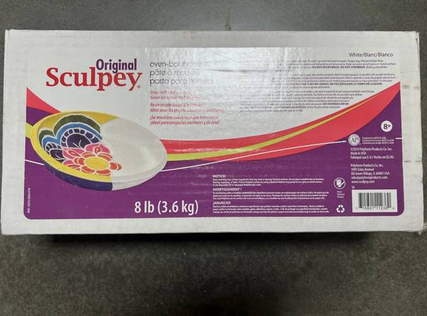 Original Sculpey Oven-Bake Clay, 8 Lb., White - NEW 1