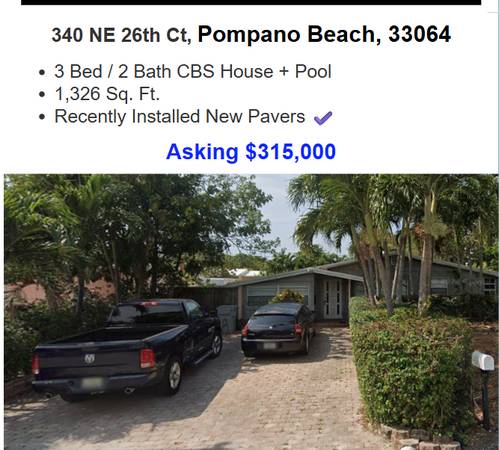 Buy Off-Market Florida Real Estate Deals (NE 26th Ct, Pompano Beach)
$315,000
Financial District Buy Off-Market Florida Real Estate Deals (NE 26th Ct, Pompano Beach)
$315,000
Financial District