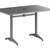 LANCASTER 32" X 60" Aluminum Six Seater Dining Table w/ Umbrella Hole 1 thumbnail
