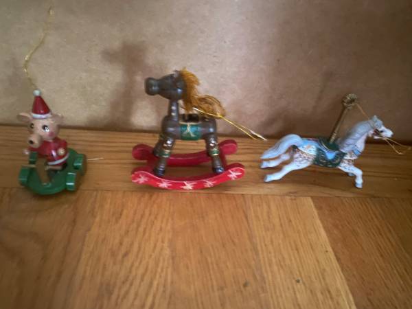 Christmas Ornaments - Rocking Horse - Carousel - Bear on Skateboard 1