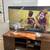 Large wood TV console media center 74x25x28 1 thumbnail