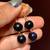 Yellow Gold Drop Earrings both Beautiful Blue Stones  Brand New 1 thumbnail
