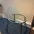 IKEA Salmi dining table with a tempered glass top and chrome-plated s 4 thumbnail