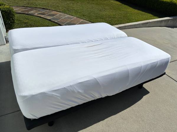 California King adjustable bed with mattress - lightly used 1