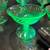 6 Vintage Green Uranium Glass Sherbert Dessert Glasses Depression Glas 5 thumbnail