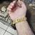 A BEAUTIFUL STAINLESS STEEL GOLD PLATED BRACELET SIZE 9 INCH 3 thumbnail