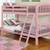 Brand New Twin Size Pink Wood Bunk Bed 2 thumbnail