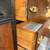 Vintage Art Deco waterfall sideboard or buffet featuring burl wood veneers, blac 13 thumbnail