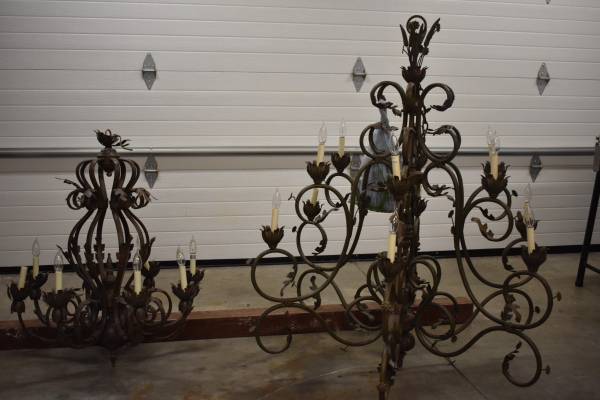 Large wrought iron Chandeliers for sale 1