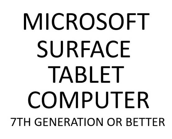 Looking to purchase a Microsoft Surface tablet computer 7th or above 1
