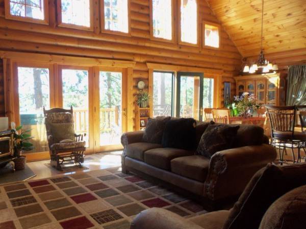 Lakefront Log Home on Snowmobile & Atv Trail 1
