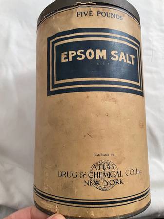 Rare Epsom Salt Container Tin 1