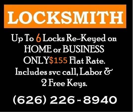 LOCKSMITH..$155.. SPECIAL!!! 626-226-8940 1