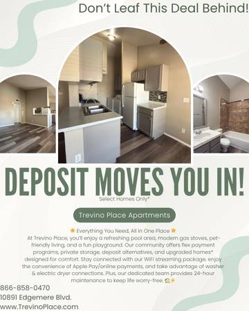 $1 / 1br - 🎃 SCARE UP A DEAL – REDUCED RENT TODAY (Trevino Place on 10891 Edgemere)63971558803843120