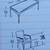 Antique Dark wood dining table w/6 chairs(E23) 2 thumbnail
