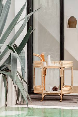 Rattan Bar Cart - Moving Sale, Must Go! 1