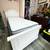Twin white wooden bed w/mattress 1 thumbnail