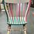 Whimsical Hand Painted Vintage Wood Side Chair, COLORFUL! Folk art Cottagecore 4 thumbnail