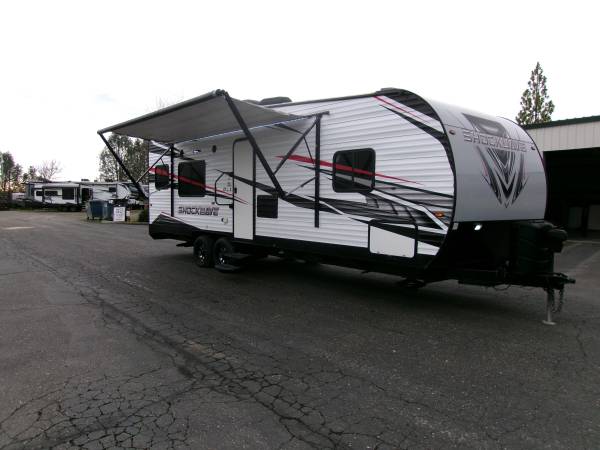 FOREST RIVER SHOCKWAVE 25RQMX TOYHAULER TRAILER ONAN GEN WE FINANCE 1
