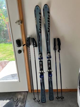 Volkl Energy 380 170cm Skis With 2 Pole Sets And Bag - $100 (Wenatchee)63441553331329120