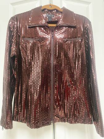 Shiny Metallic Statement Jackets (5 colours available), sizes M & L 1