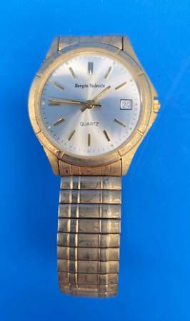 Vintage Sergio Valente Gold Toned Omni Quartz Men's Watch, 1980s 1