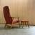 1960s Norwegian Teak and Beech High Back Reclining Chair and Ottoman 3 thumbnail