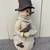 Vintage Kirkland's Poly Resin 34" Snowman Bird Feeder / Garden Decor 4 thumbnail