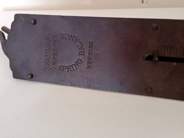 Chatillons Improved Spring Balance Metal Scale NY 11" Antique 1891 1