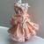 Rare Bunny Doll Hand Crafted Painted Face w Natural Eyelashes & Stand 4 thumbnail