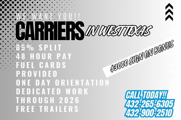 📢 💸  $3,000 SIGN ON, YOUR TRUCK, OUR TRAILERS! OWNER OPS  💸 📢 1