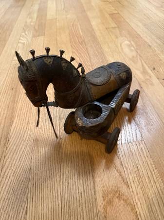 Caballo de madera antiguo de Rajasthán (Brooklyn)63887462320897120